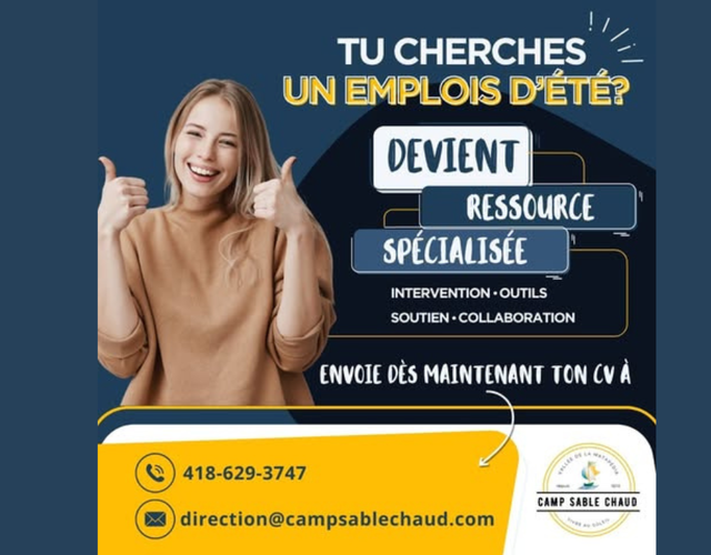 Offre d'emploi Camp Sable Chaud